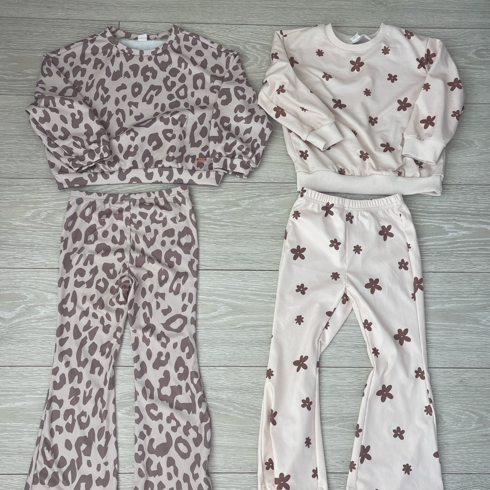 Shein Girl Sweatshirt and flare pants sets